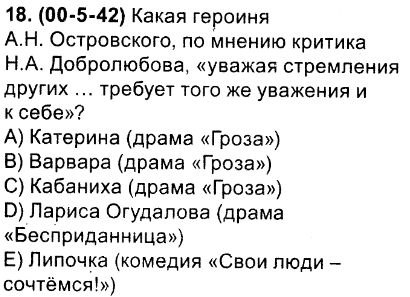 Тест по островскому. Тест драма гроза с ответами.